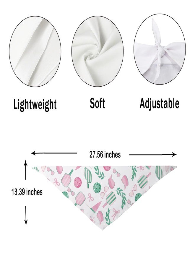 G2TUP Dog & Cat Owners Gift Pink & Green Pickleball Bandana Pet Scarf Dog Lover Doggy Mom Gift Beach Lover Gift Pet Party Animals Gift (Pink & Green Pickleball DB) - Image 3